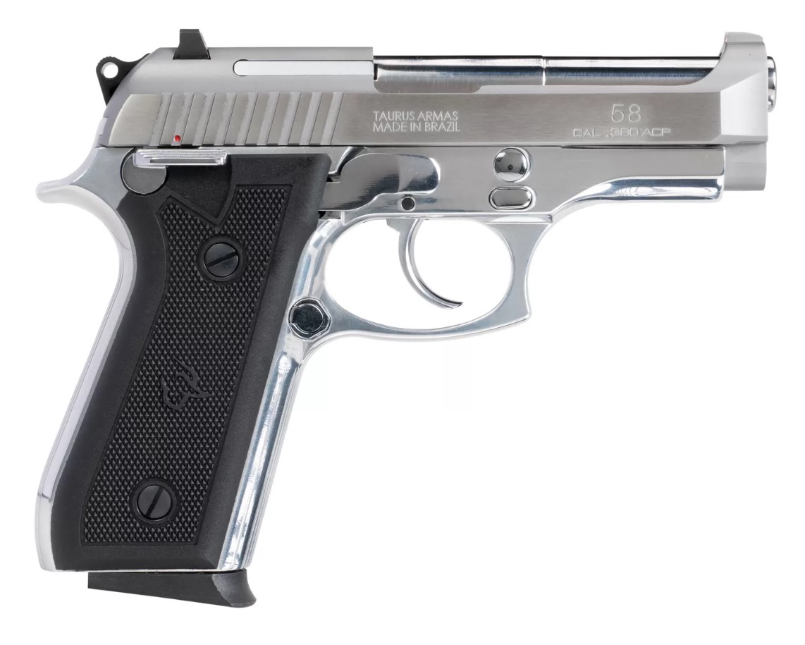 Taurus 58 Handgun .380 Auto 15rd Magazines 4" Stainless Steel Slide/Grip