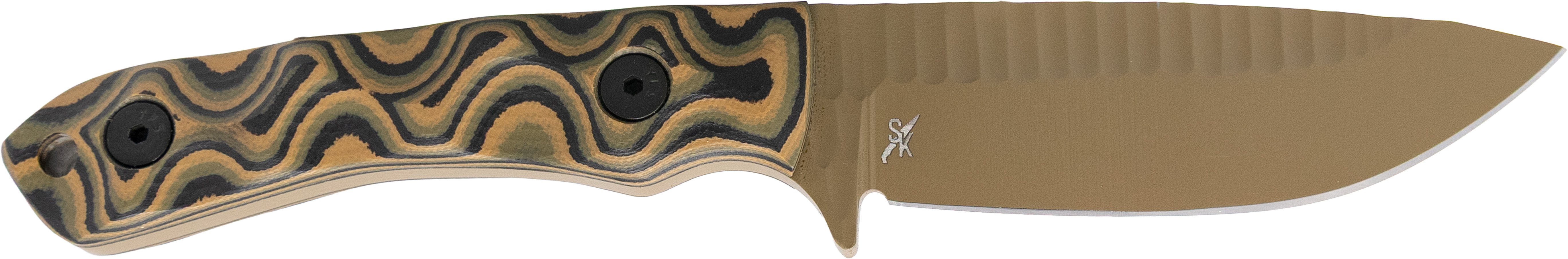 Stroup Knives STP GP2 CAMO G10 FDE CER DE DAVIDSON'S EXCLUSIVE