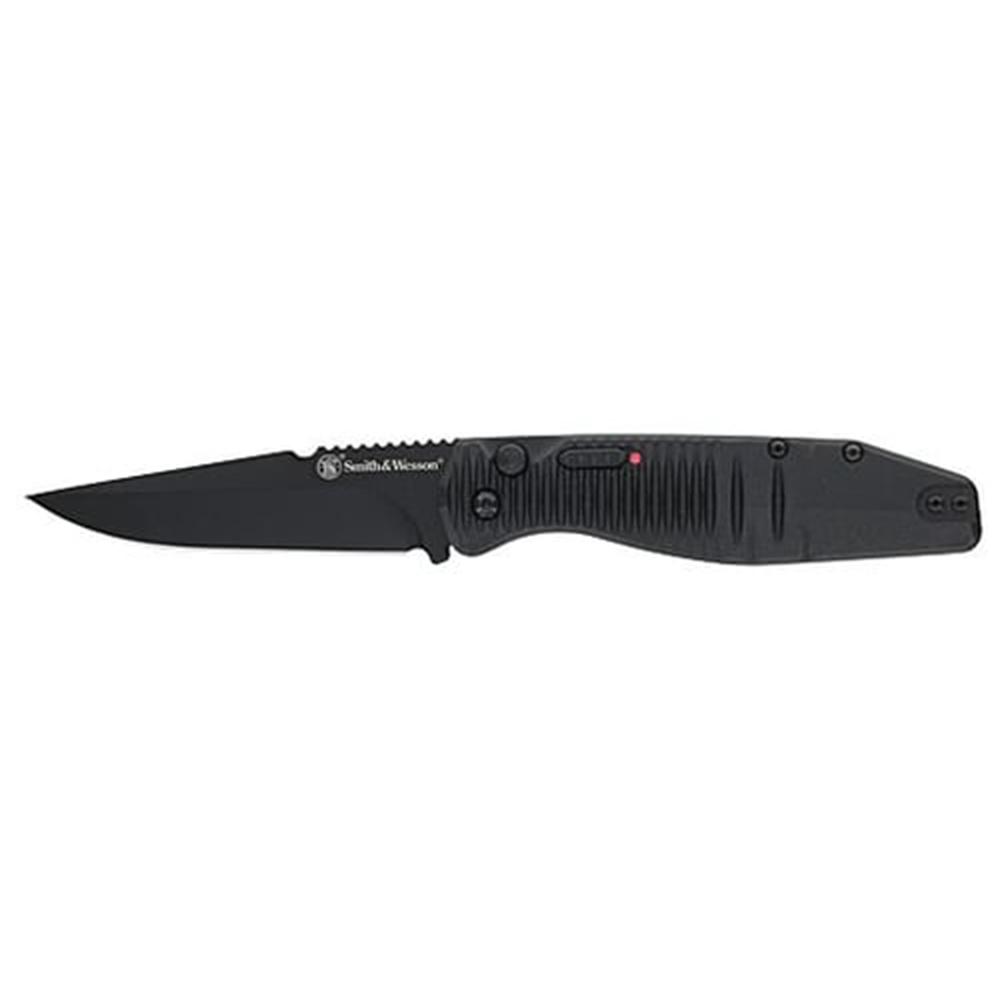 Battenfeld Knives Smith & Wesson Special Ops Auto Full Size Folding Knife 3-2/5" Drop Point Blade Black