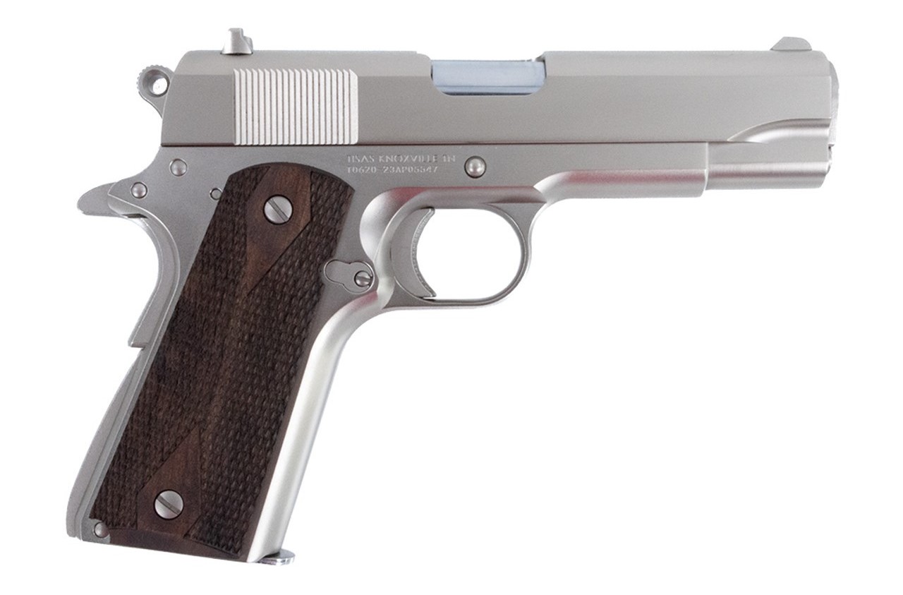 Tisas 1911 Tank Commander Handgun 9mm Luger 9rd Magazines (2) 4.25" Barrel Nickel