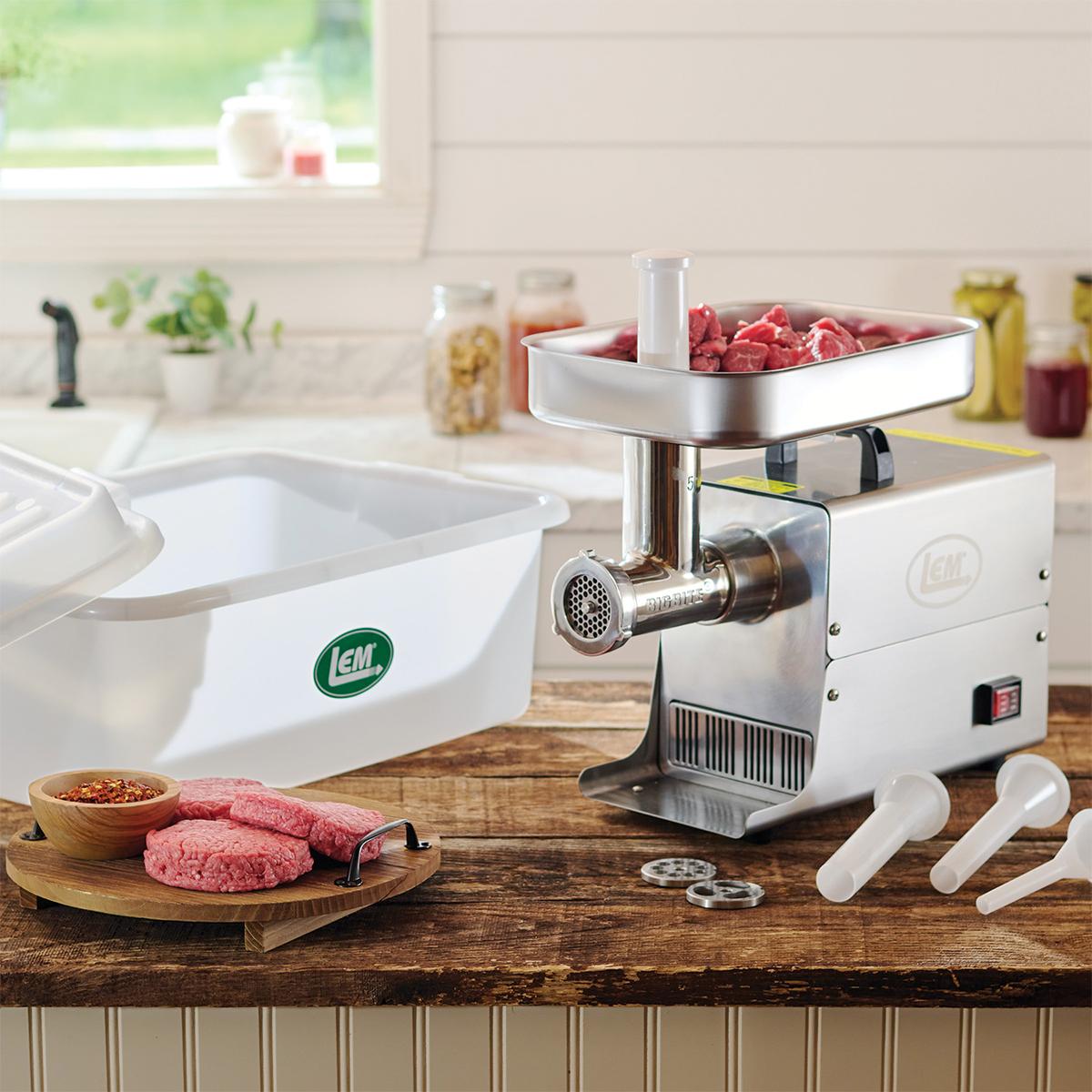 LEM Products #5 Big Bite Stainless Steel Electric Grinder