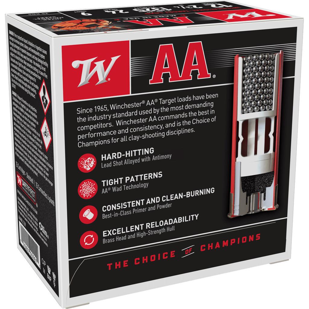 Winchester AA International Target Shotshells 12ga 2-3/4" 7/8oz 1325 fps #9 25/ct