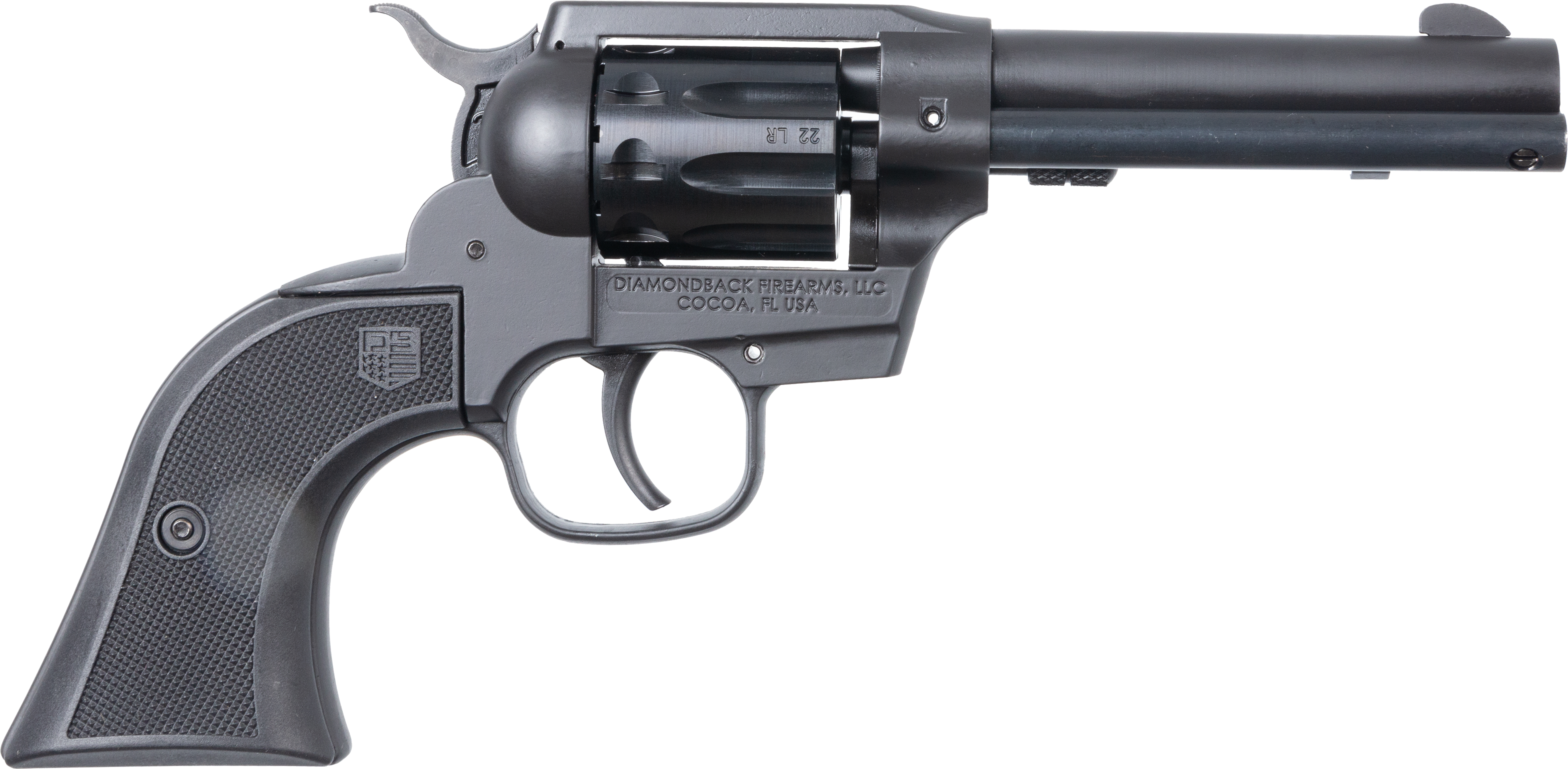 Diamondback Sidekick Checkered Polymer Grip Handgun .22 WMR/.22 LR 9rd Capacity 4.5" Barrel SA/DA Black