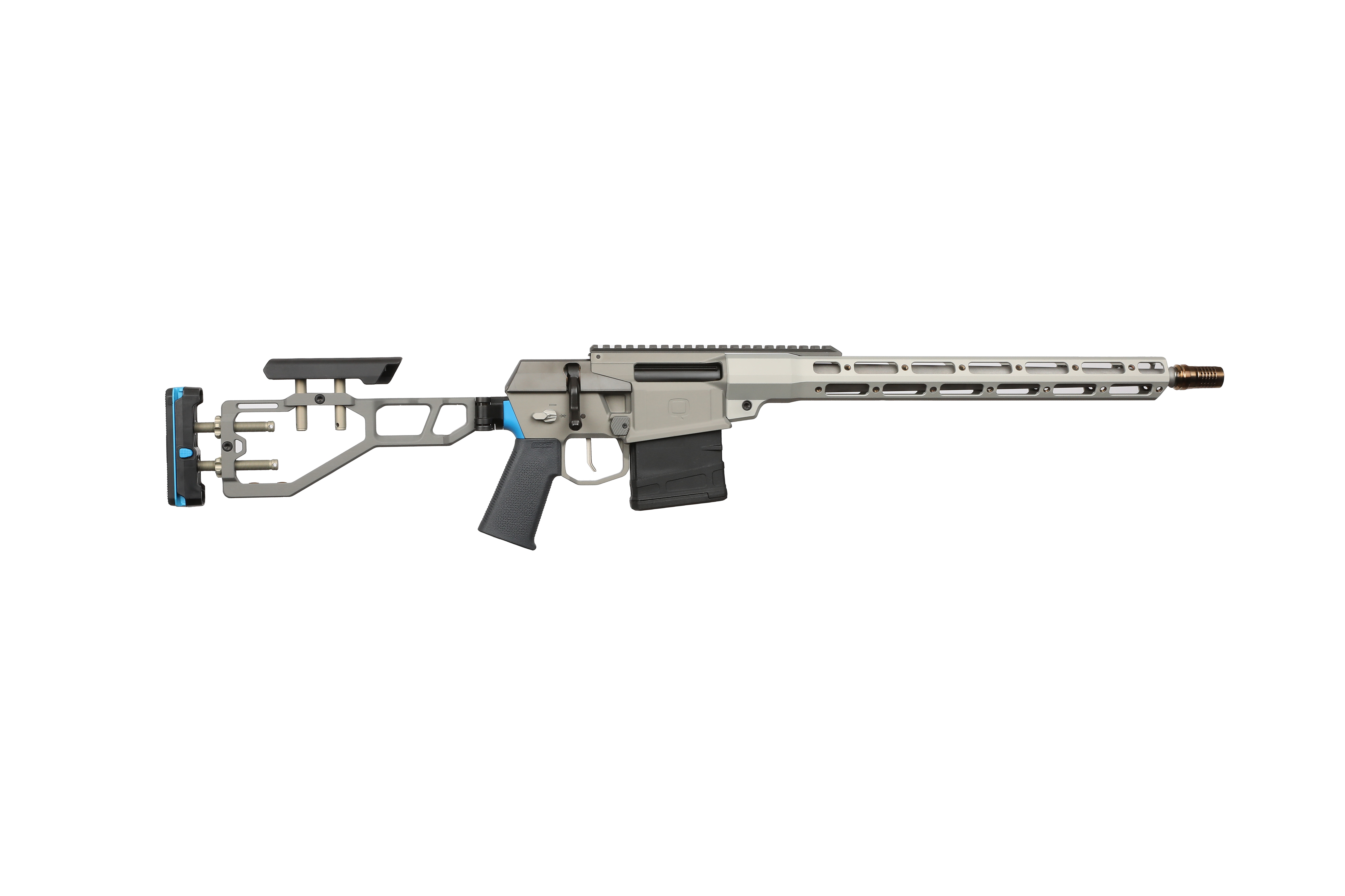 Q LLC Q The Fix Rifle 308 Win 10rd Magazine 16" Barrel Grey with Blue