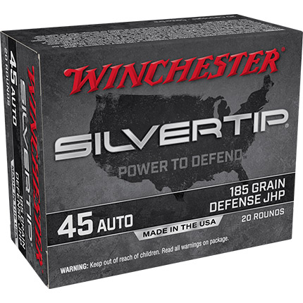 Winchester WIN 45AP 185GR SLVRTP HP 20RD 10BX/CS
