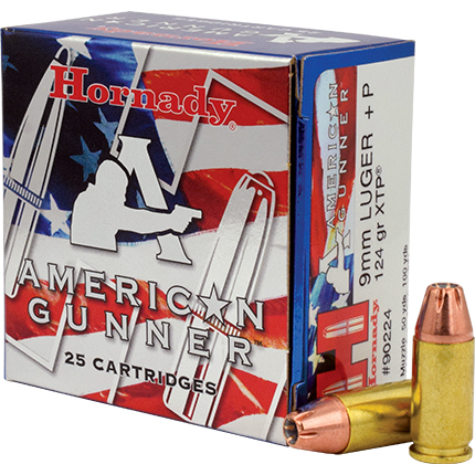 Hornady HRNDY AG 9MM+P 124GR XTP 25/250