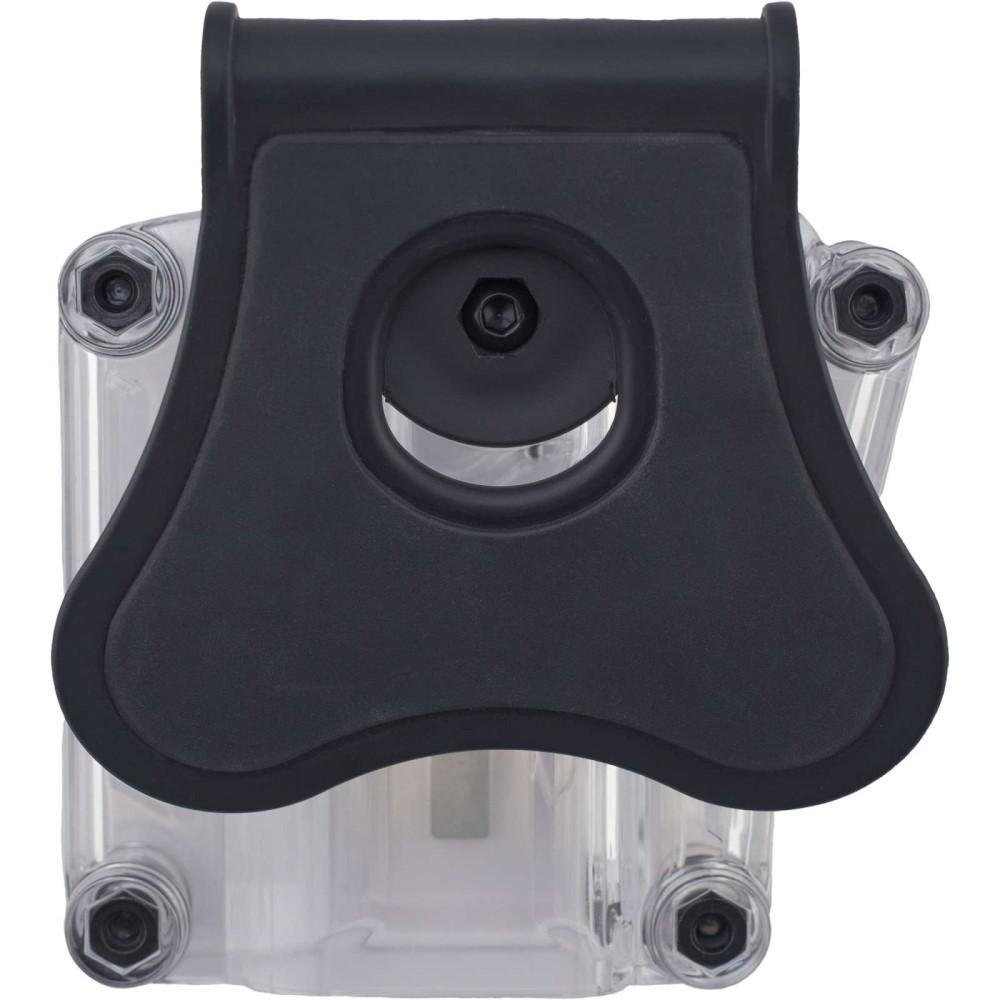 Bulldog Max Multi-Fit Polymer Holster w/ Paddle-Transparent Clear RH