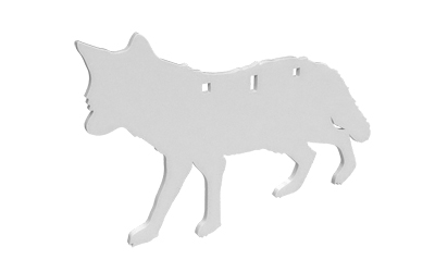 Birchwood Casey AR500 3/8" Silhouette Plate Target 3-Hole Coyote
