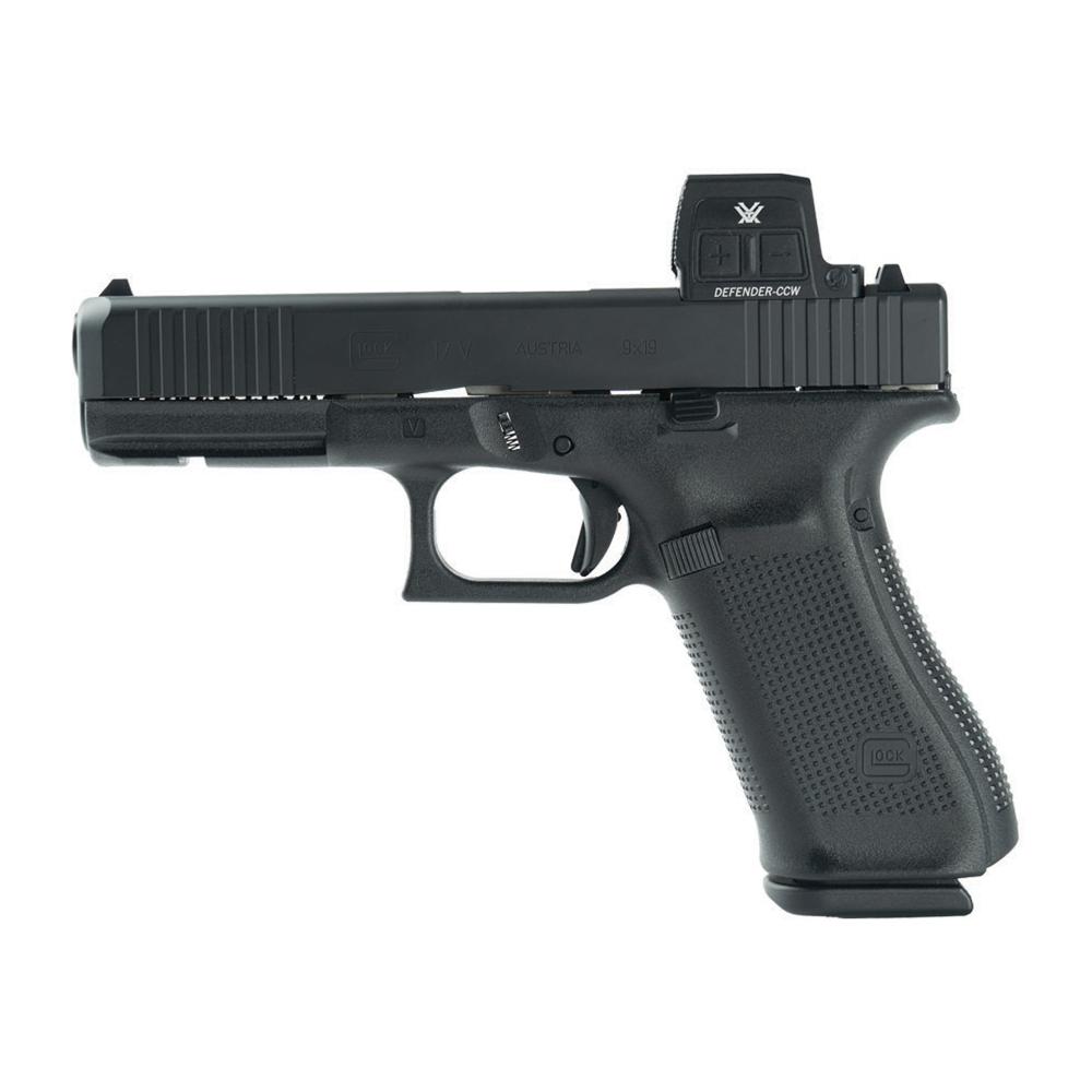 Glock V-Series Model 17 Handgun 9mm Luger 17rd Magazines (3) 4.5" Barrel Vortex Defender Black Cerakote Austria