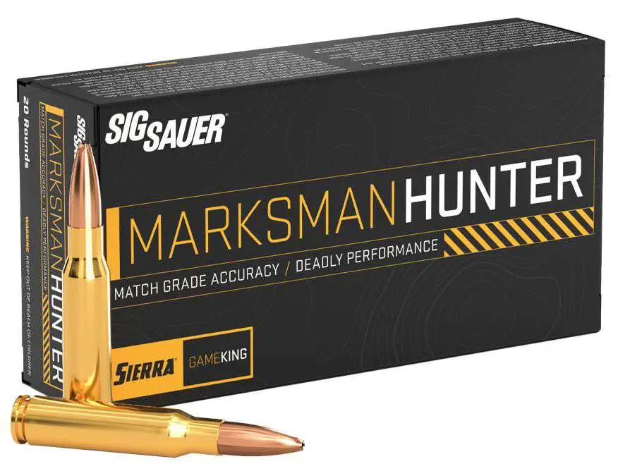 Sig Sauer Marksman Hunter GameKing Rifle Ammunition .270 Win 140gr HPBT 2950 fps 20/ct