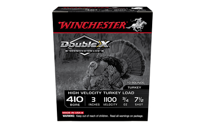 WINCHESTER DOUBLE X TURKEY 410GA 3/4OZ 7.5 SHOT DIAMOND GRADE 10RD BX 100RD CASE