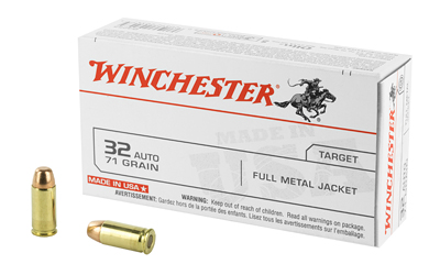 Winchester USA Handgun Ammunition .32 ACP 71 gr FMJ 50/ct