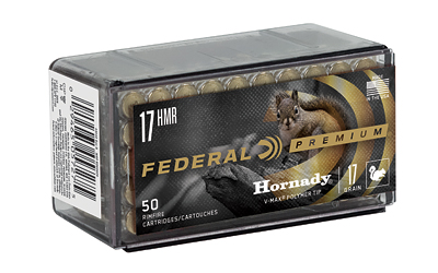 Federal Premium V-Shok Rimfire Ammunition .17 HMR 17 gr V-MAX 50/ct