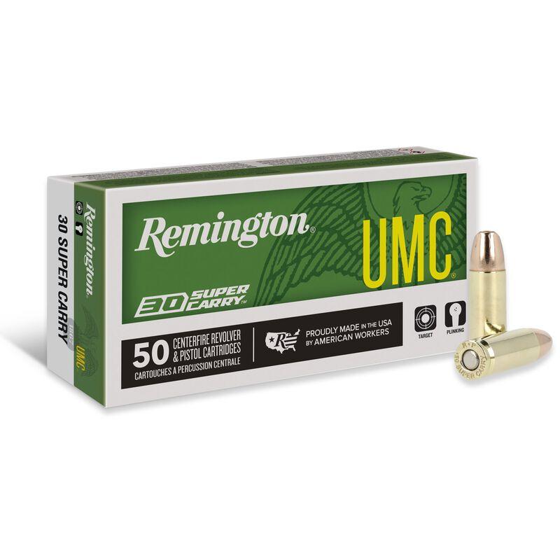 Remington UMC Handgun Ammunition .30 Super Carry 100gr FMJ 1250 fps 50/ct