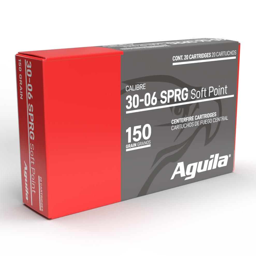 TXAT - DBA Aguila Ammunition Aguila Rifle Ammunition 30-06 Sprg 150gr SP 2900 fps 20/ct
