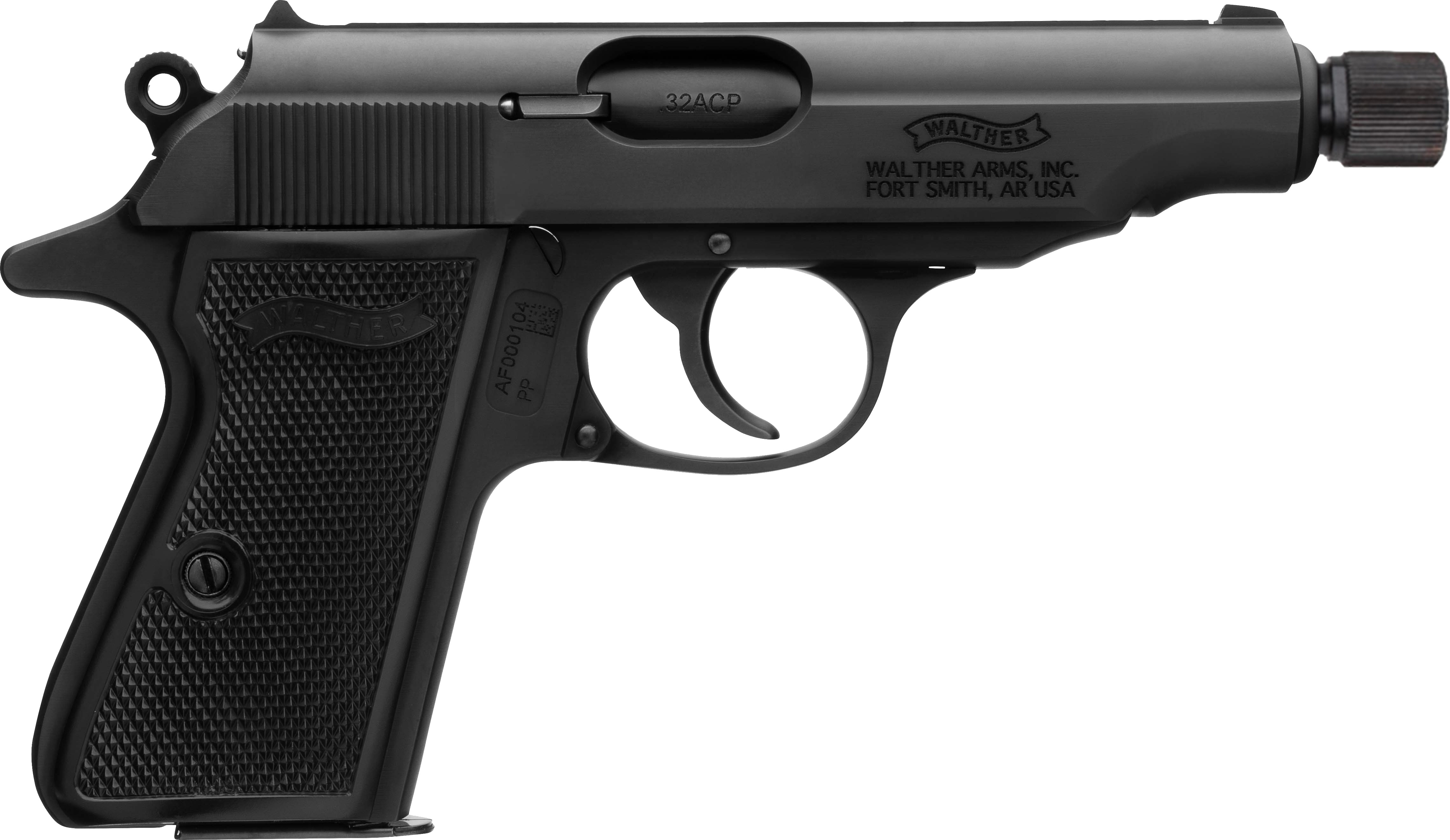 WALTHER dWALTHER PP SD 32ACP PISTOL BLACK 3.9" THREADED BARREL 8RD MAGAZINE