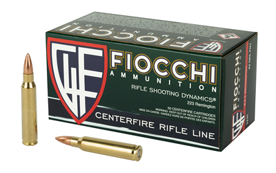 Fiocchi Rifle Shooting Dynamics Rifle Ammunition .223 Rem 62 gr FMJBT 3000 fps 50/rd