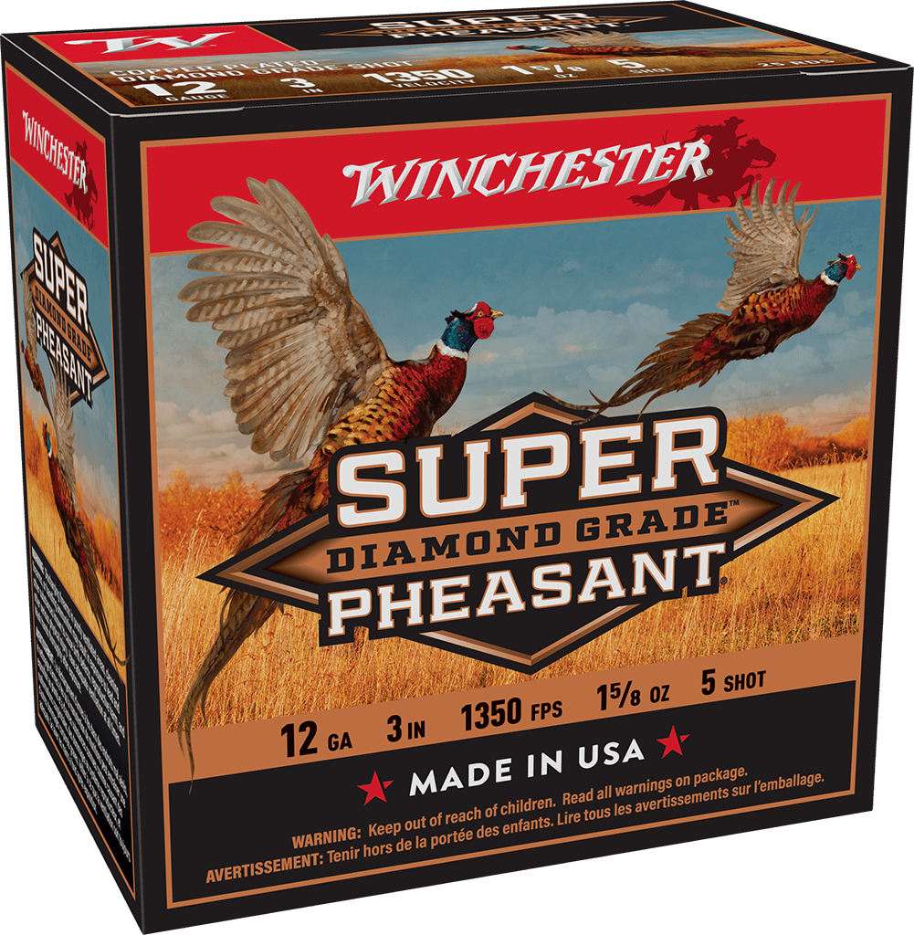 WINCHESTER SUPER PHEASANT DIAMOND GRADE 12 GA 3" #5 1-5/8 OZ 25 RD/BX 10 BX/CS