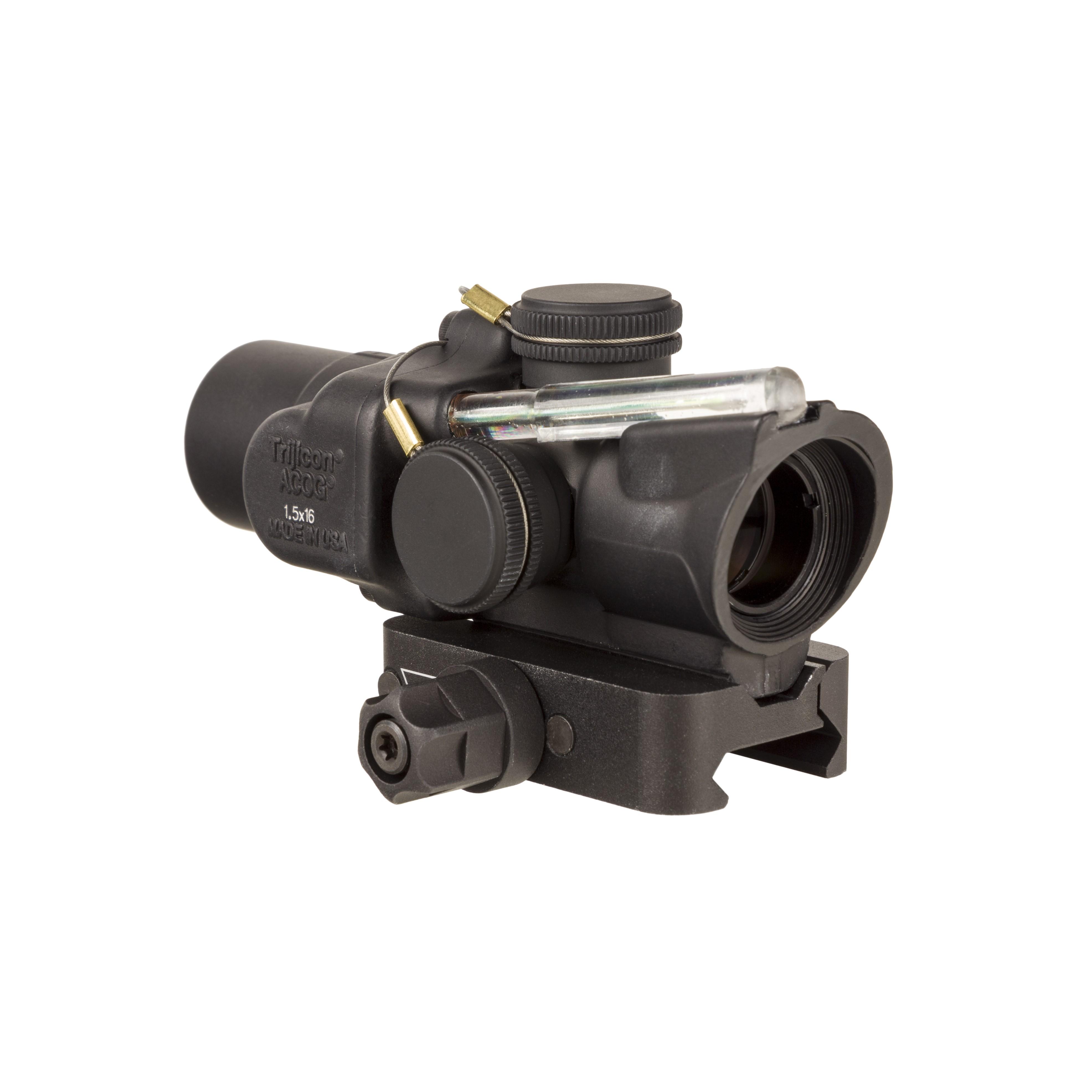 TrijiconInc. Trijicon Compact ACOG 1.5x16S Rifle Scope Low Height Green Ring & 2MOA CDR Illuminated Black w/ Mount