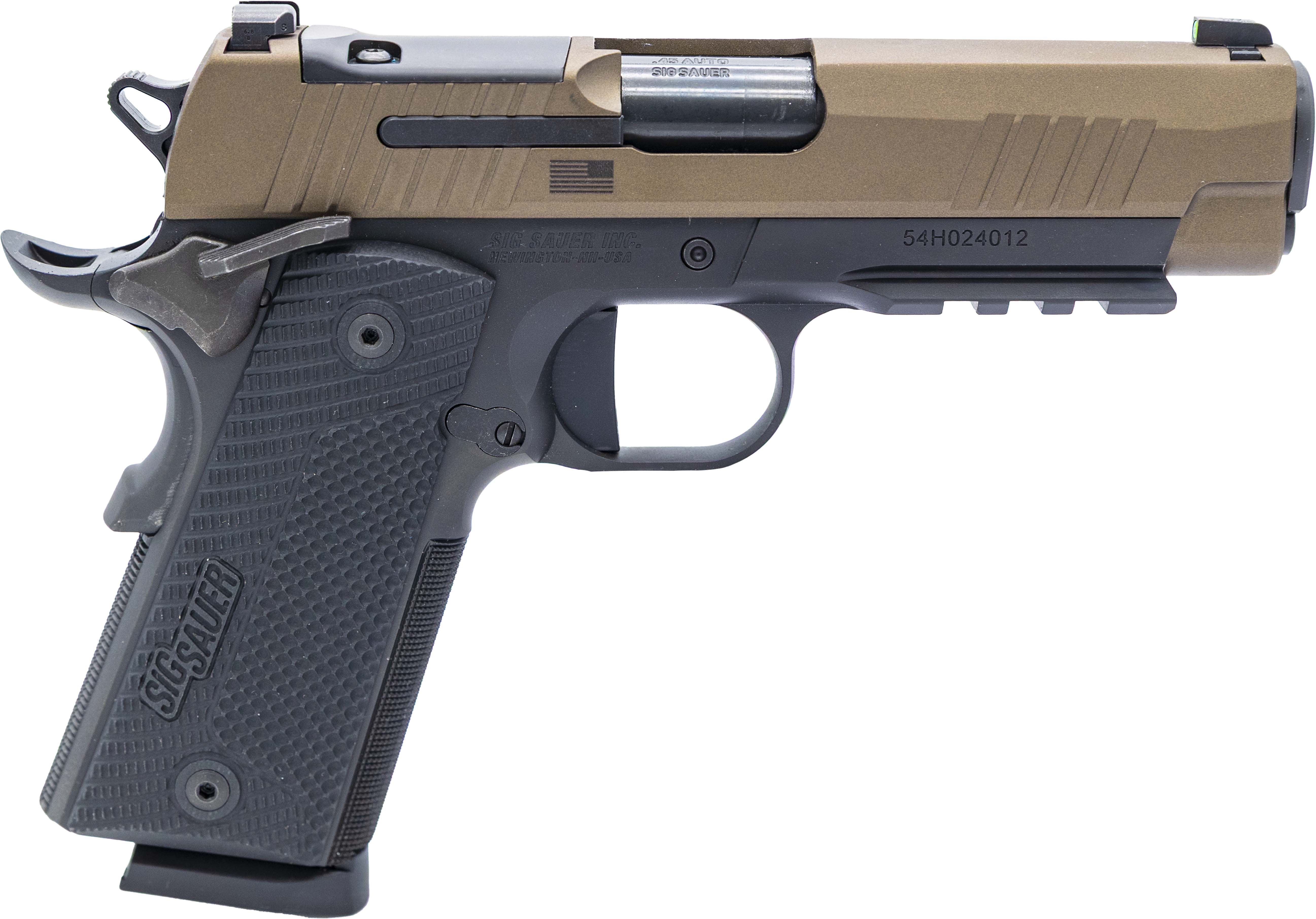 SIG 1911 Pistol 45ACP 8Rd Mag (2) 4.2" Barrel X-SER 2-T BRONZE SAO X-RAY 3 G10 GRIP OR FRDM