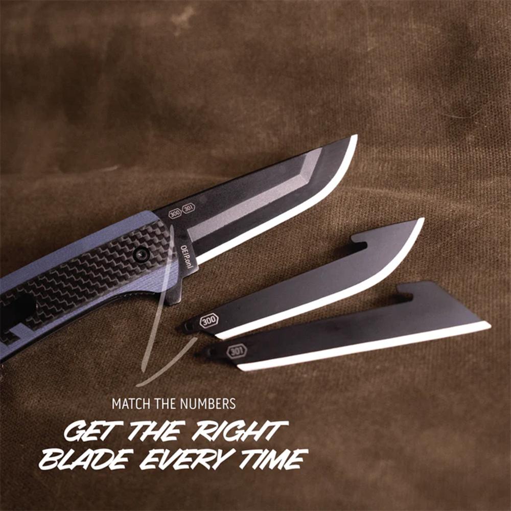 Outdoor Edge Razor VX4 Replaceable Blade Folding Knife 3" Drop Point Blade Blue