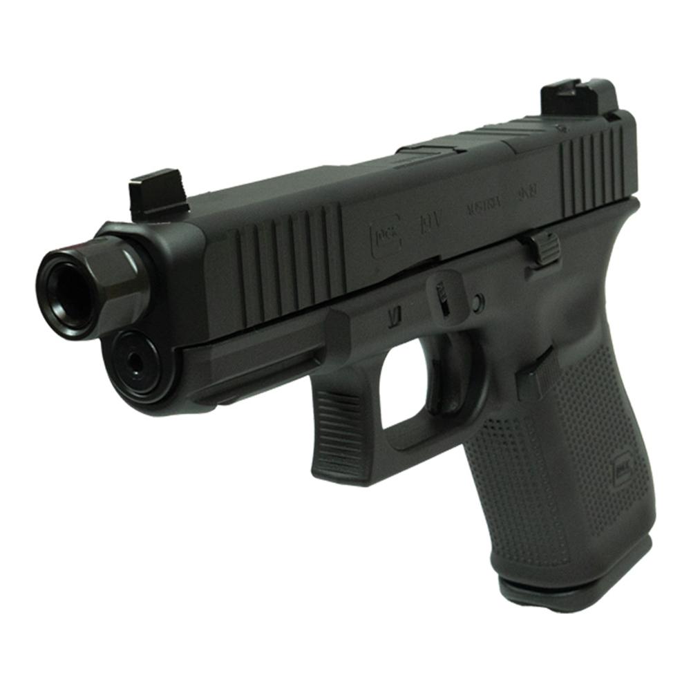 Glock V-Series Model 19 Black Cerakote Handgun 9mm Luger 15rd Magazines (3) 4.6" Threaded Barrel Black Austria Made