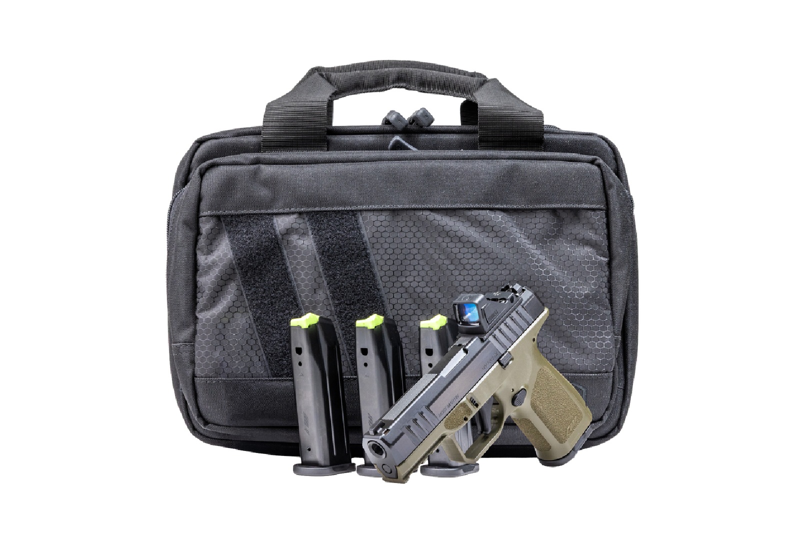 Rost Martin RM1C Handgun Bundle 9mm Luger 10rd (4) Magazines 4" Barrel OD Green Viridian Red Dot Pistol Case