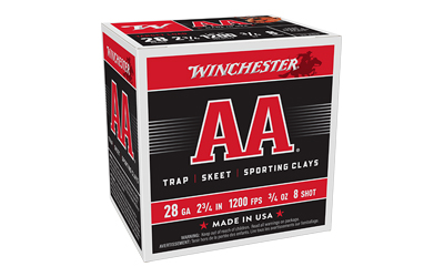 Winchester AA Target 28 ga 2-3/4" 2 dr 3/4 oz #8 25/ct