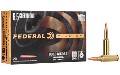 Federal Gold Medal Berger Hybrid Rifle Ammunition 6.5 Creedmoor 130 gr 2875 fps 20/ct