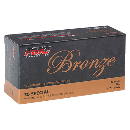 PMC Bronze Handgun Ammunition .38 Spl 132 gr. FMJ 917 fps 50/ct