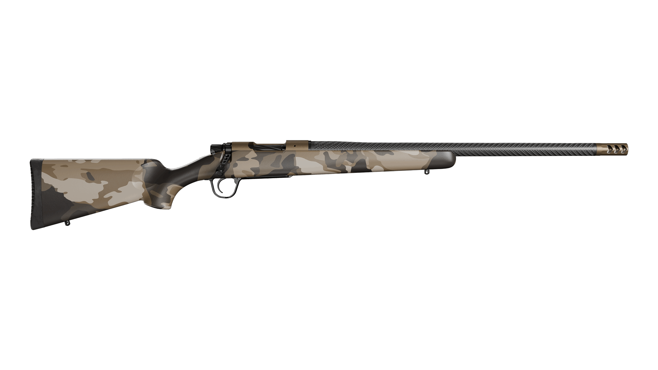 Christensen Arms Ridgeline FFT Rifle 7mm Backcountry 4rd Magazine 16.25" 5/8x24 Threaded Barrel Burnt Bronze Brown Barren Dune