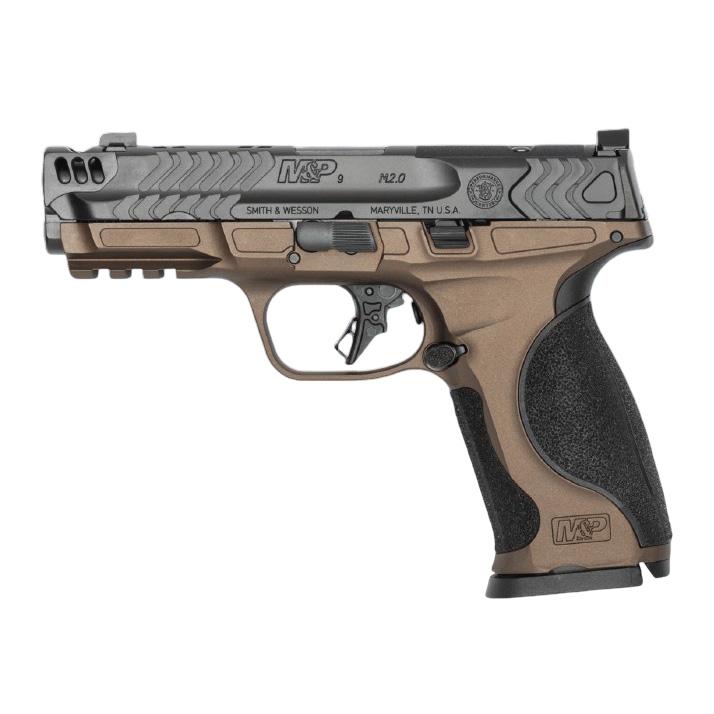 Smith & Wesson Inc. S&W PC M&P9 M2.0 Metal Carry Comp Midnight Bronze Grip Handgun 9mm Luger 17rd Magazines(2) 4.22" Ported Barrel