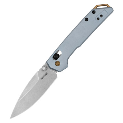 Kershaw Mini Iridium Folding Knife 3" Spear Point Blade Ice Blue