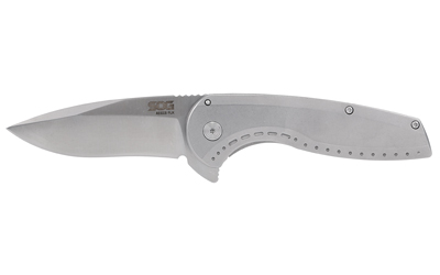 SOG Knives Aegis FLK 2.0 Folding Knife 3-1/4" Drop Point Blade Silver