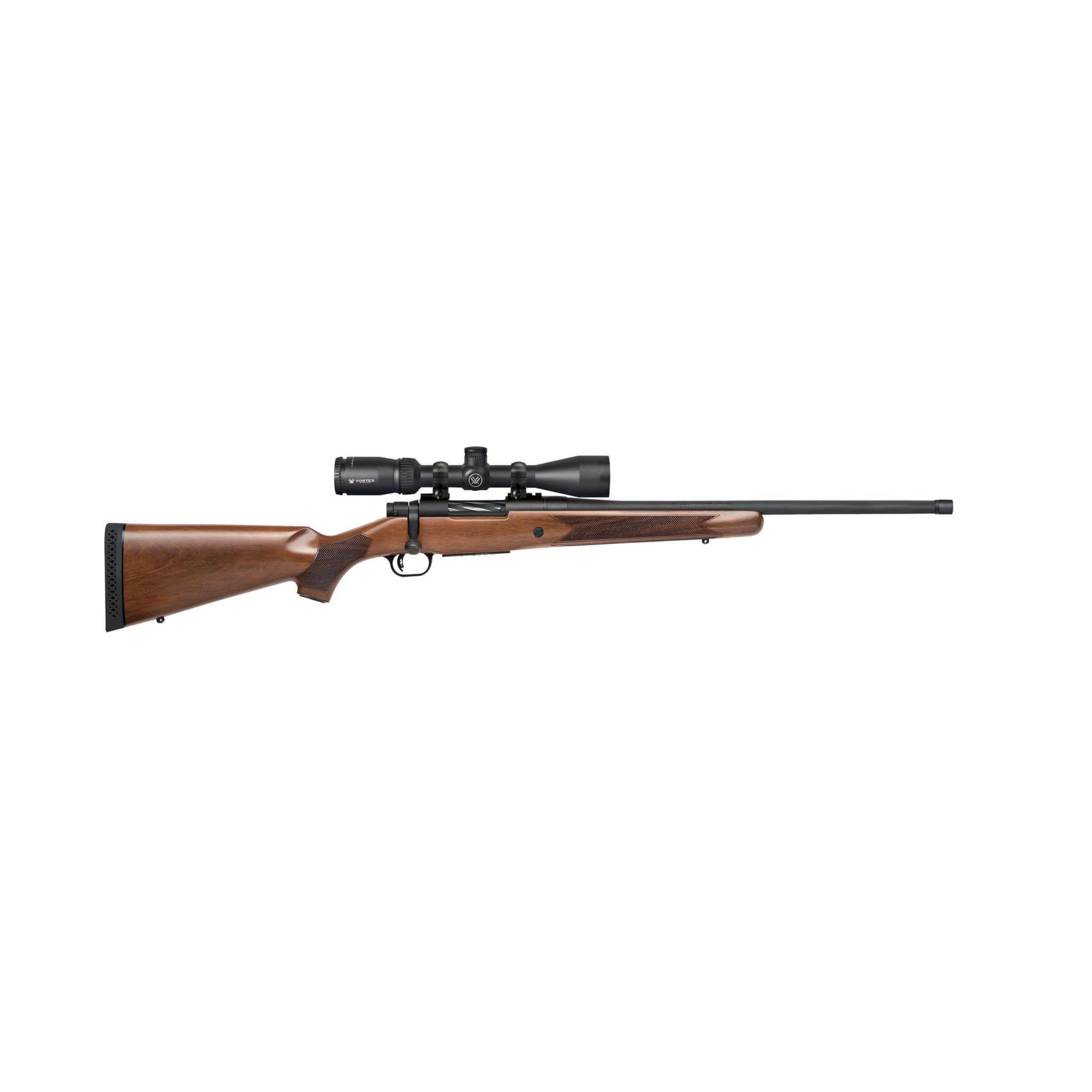 MOSSBERG PATRIOT 350 LEGEND RIFLE 22" T.B. WOOD STOCK, 4RD VORTEX 3-9X40 SCOPE