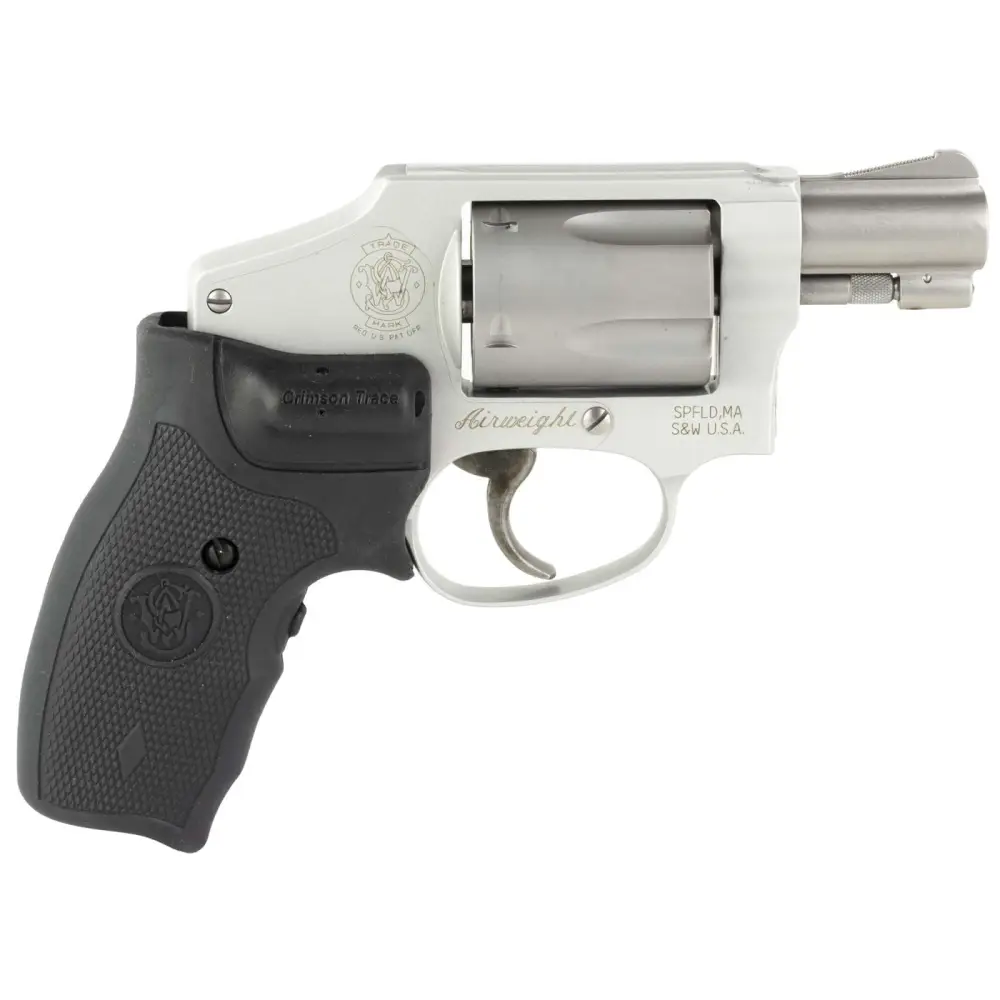 Smith & Wesson Inc. S&W M642 Airweight Crimson Trace Grip Handgun .38 Spl(+P) 5rd Capacity 2" Barrel Stainless No Internal Lock