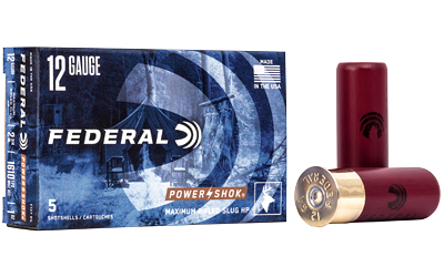 Federal Power Shok Shotshells 12 ga 2-3/4" 1 oz 1610 fps Slug 5/rd