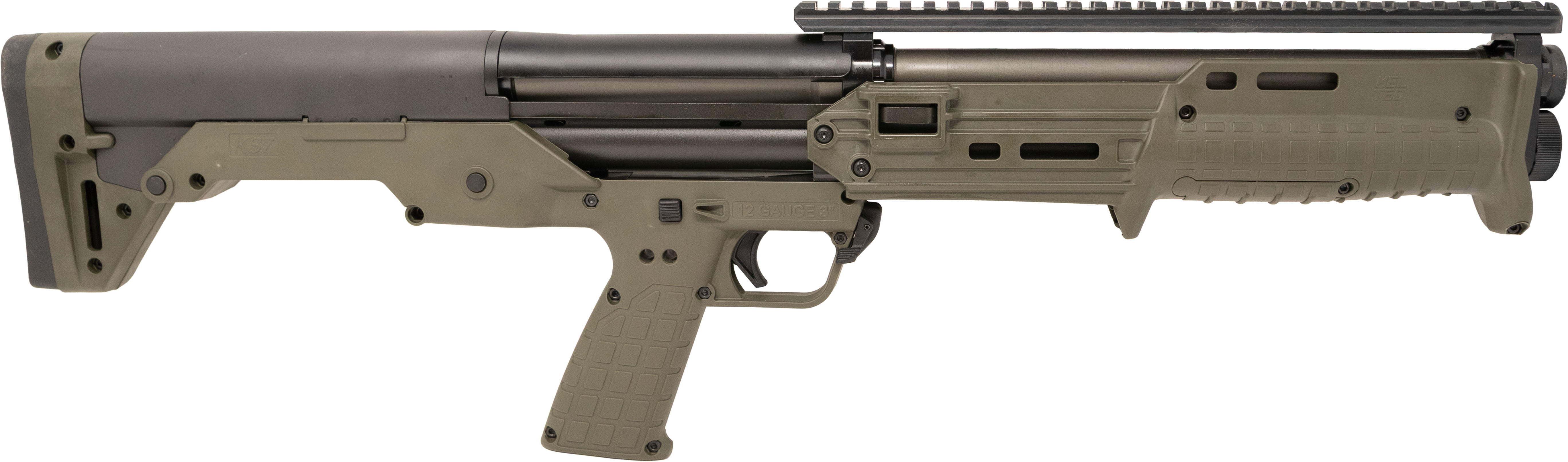 Kel-Tech KS7 Gen 2 Pump Shotgun 12ga 3" Chamber 7rd Capacity 18.5" Barrel Green