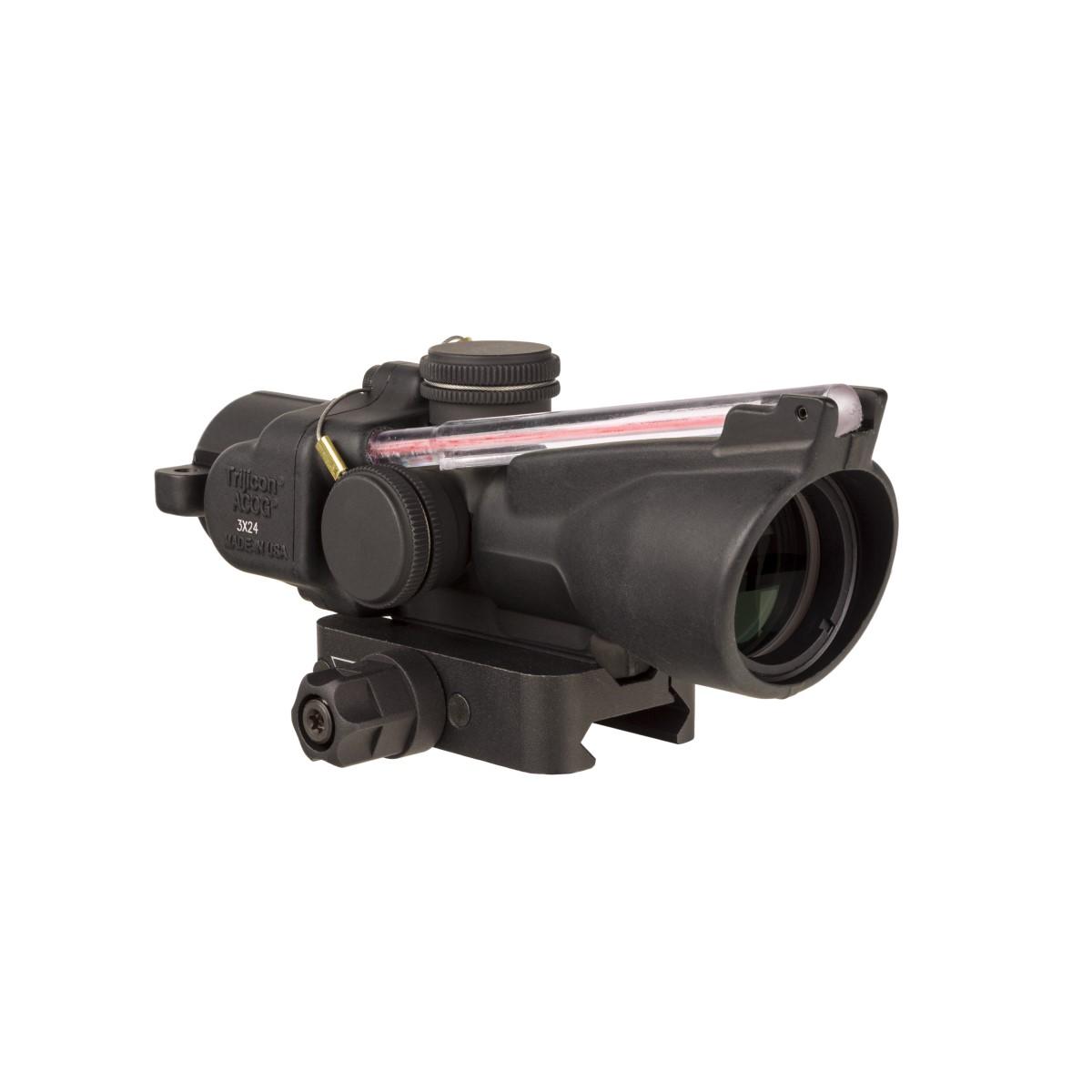 TrijiconInc. Trijicon Compact ACOG 3x24 Rifle Scope Low Height Red Crosshair .223/55gr. Illuminated Black