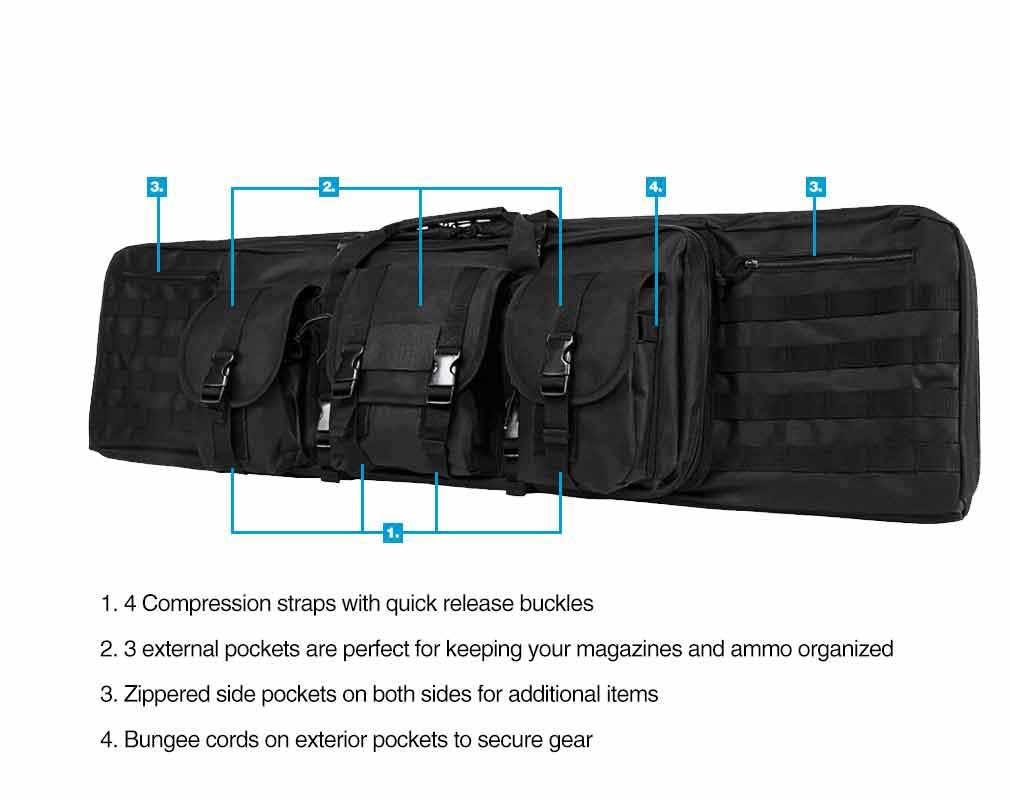 NcSTAR VISM Double Carbine Case - Digital Camo 42"