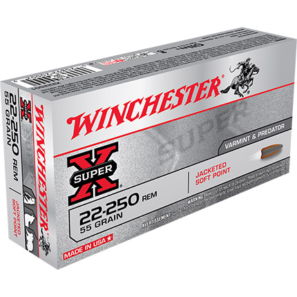 WINCHESTER SUPER X 22-250 55GR PSP 20RD BX 200RD CASE