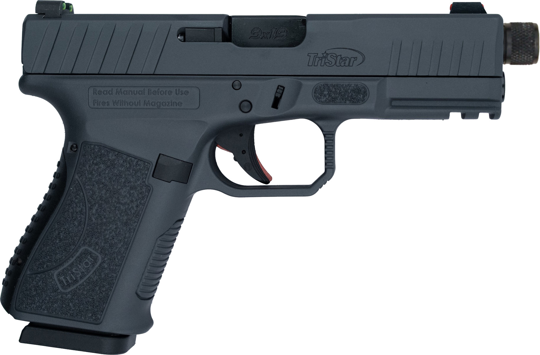 TriStar APOC Pro Handgun 9mm Luger 15rd Magazine (2) 4.48" Threaded Barrel Sniper Grey