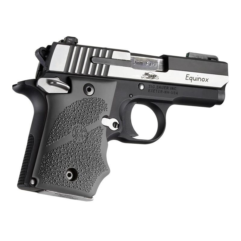 Hogue Rubber Handgun Grips with Finger Grooves Slate Grey for Sig Sauer P938