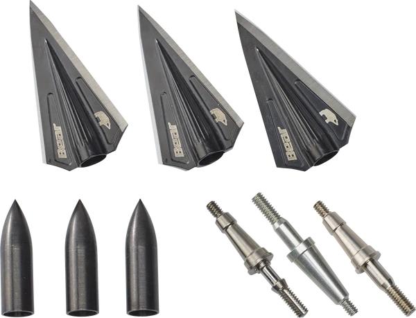 Escalade Sports DBA Bear Archery Bear Archery RazorHead VWS Single Bevel Broadhead Kit - Black