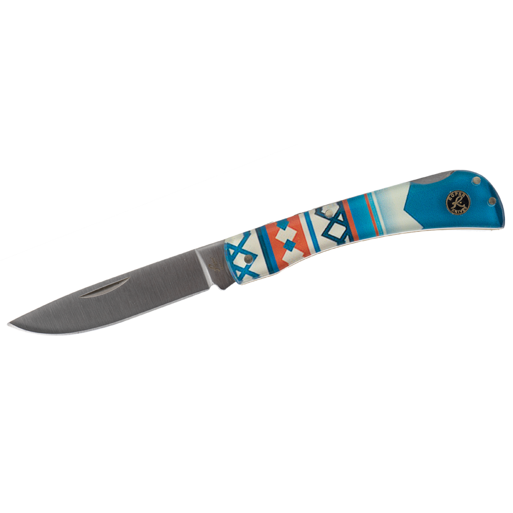 Rock Ridge Outdoors ABKT Roper Tumble Weed Sunset Series Folding Knife 3" Drop Point Blade