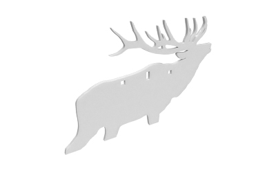 Birchwood Casey AR500 3/8" Silhouette Plate Target 3-Hole Elk