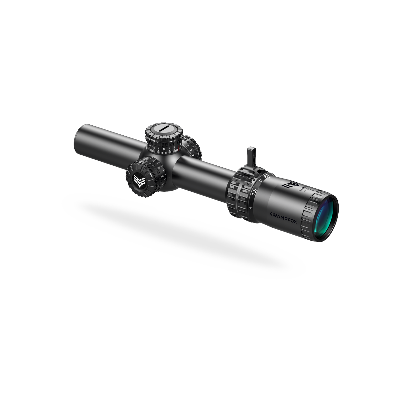 10 Ring Swampfox Arrowhead LPVO Series Rifle Scope 1-10x24 30mm SFP Green IR MIL Black