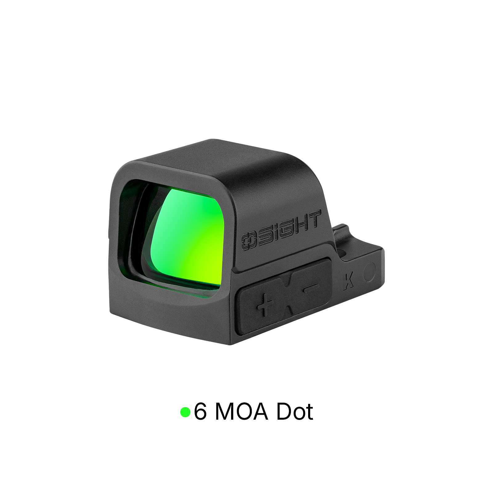 OSIGHT K, 6 MOA DOT OPEN GREEN DOT SIGHT RMSc FOOTPRINT, BLACK