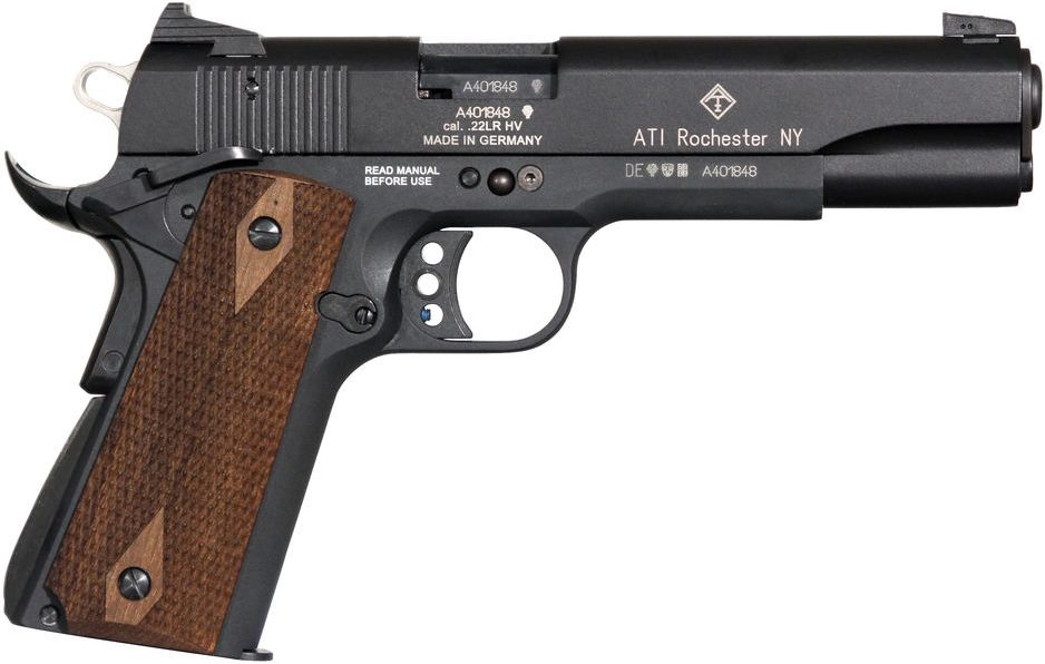 ATI GSG M1911 Handgun .22 LR 10rd Magazine 5" Barrel Wood Grips Threaded Barrel