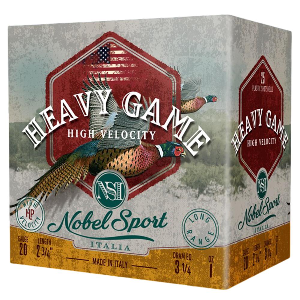 Eurosports LLC Nobel Sport Heavy Game High Velocity Shotshell 20ga 2-3/4" 1oz 1330 fps #5 25/ct